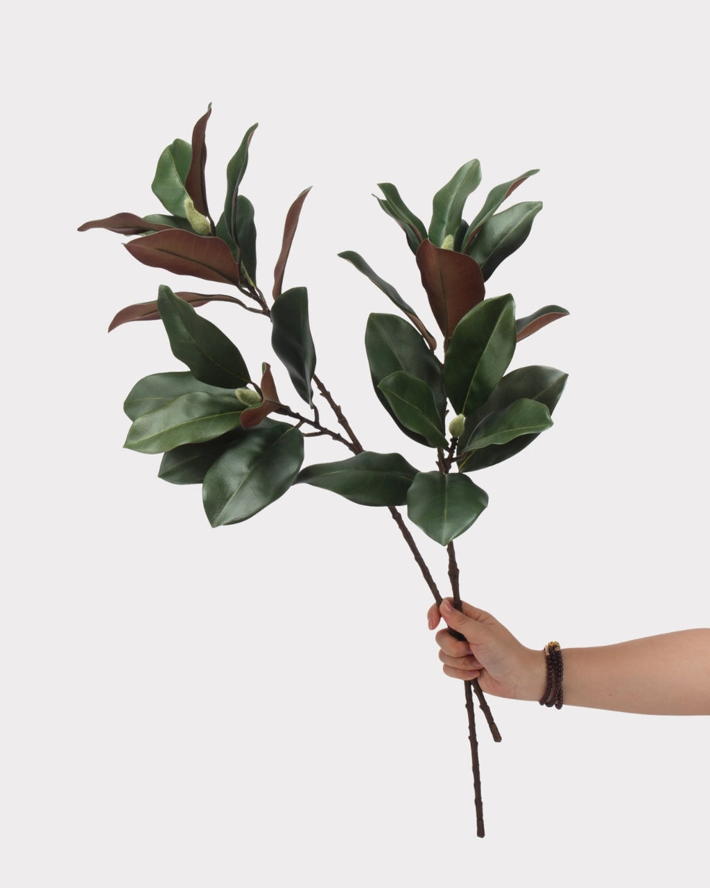 2-Head Magnolia Leaf Faux Foliage - 29"