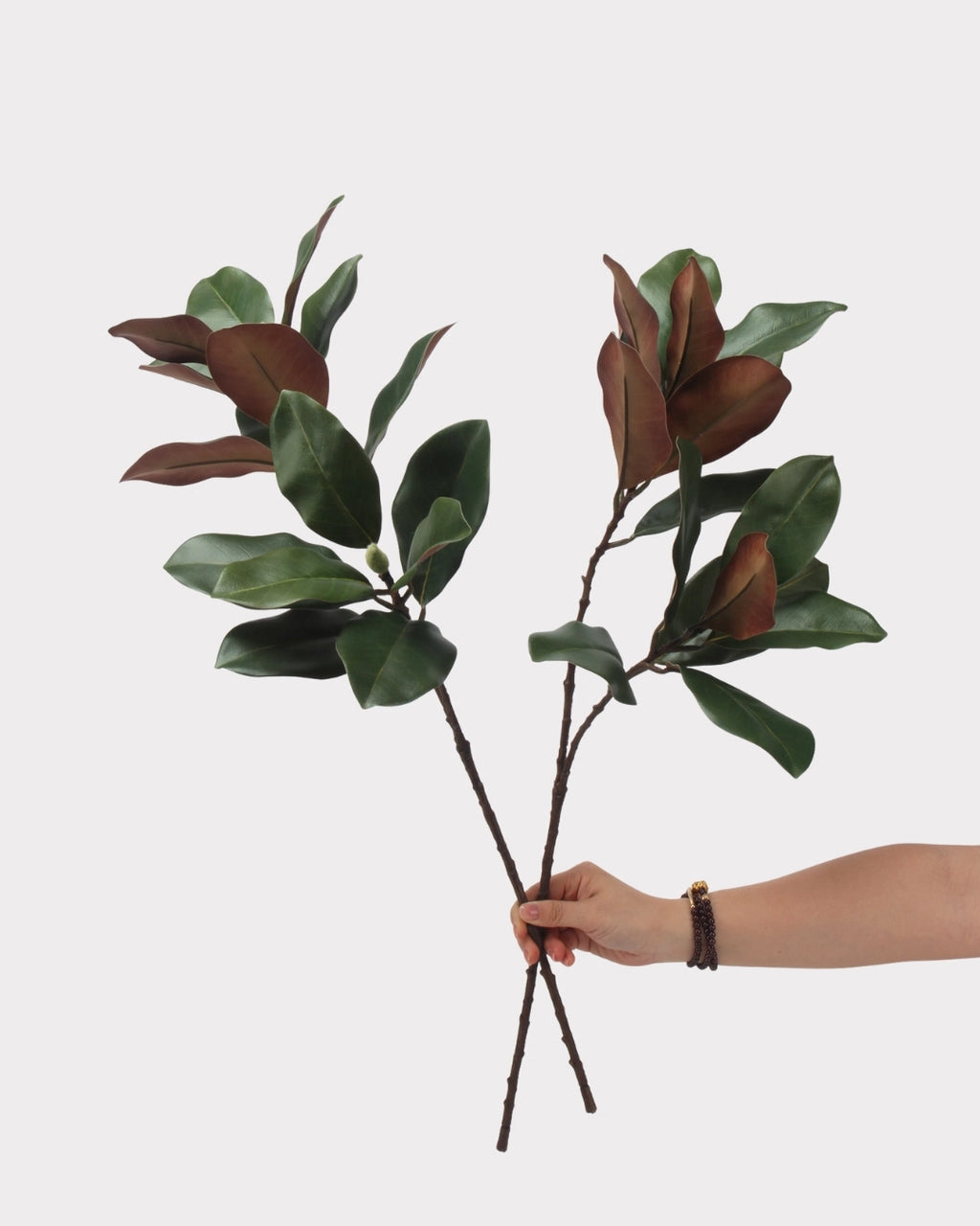 2-Head Magnolia Leaf Faux Foliage - 29"