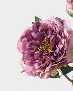 2-Head Peony Faux Flower in Purple - 19"