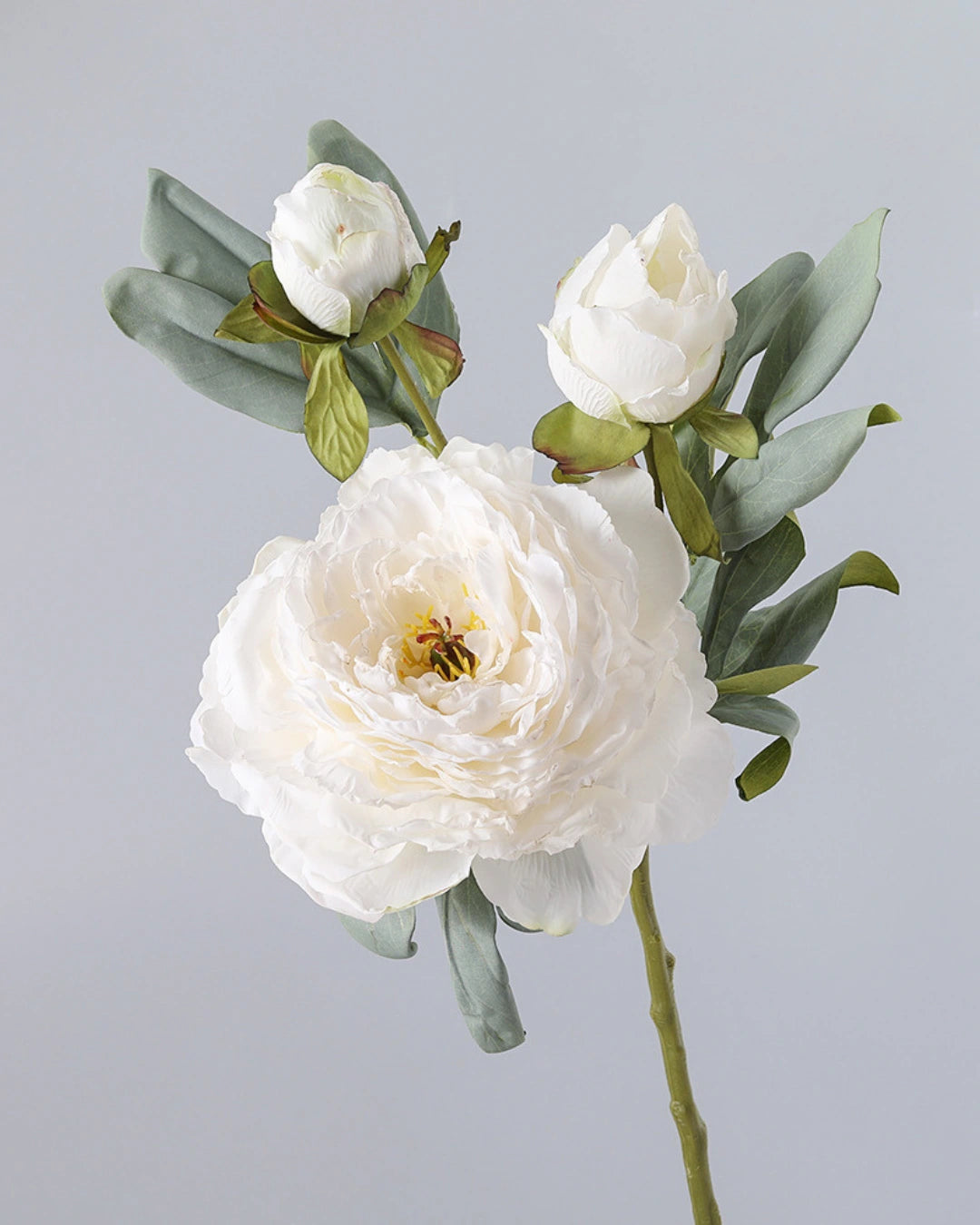 3-Head Burnt Edge Peony Faux Flower - 26"