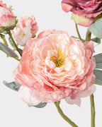 3-Head Burnt Edge Peony Faux Flower - 26"