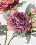 3-Head Burnt Edge Peony Faux Flower - 26"