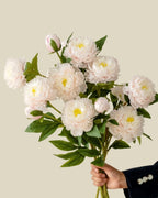 3-Head Peony Faux Flower in Light Pink - 29.5"