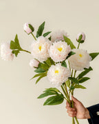 3-Head Peony Faux Flower in Light Pink - 29.5"