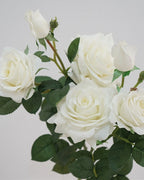 3-Head Real Touch Rose Faux Flower - 30"