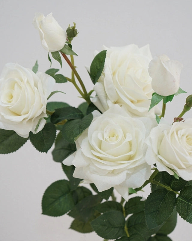 3-Head Real Touch Rose Faux Flower - 30"