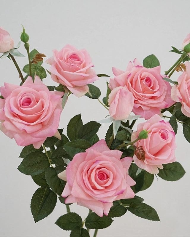 3-Head Real Touch Rose Faux Flower - 30"
