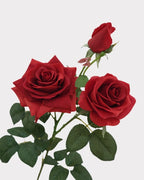 3-Head Real Touch Rose Faux Flower - 30"