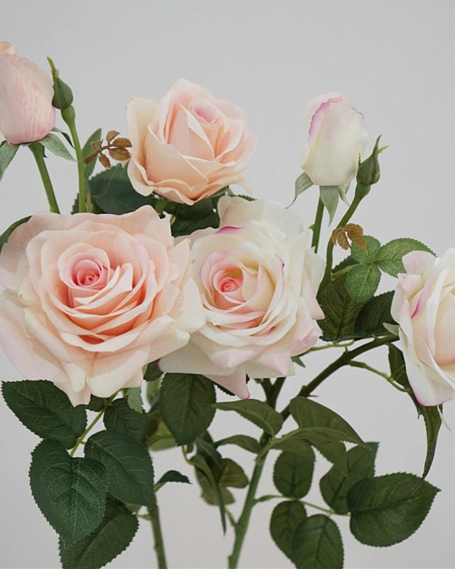 3-Head Real Touch Rose Faux Flower - 30"