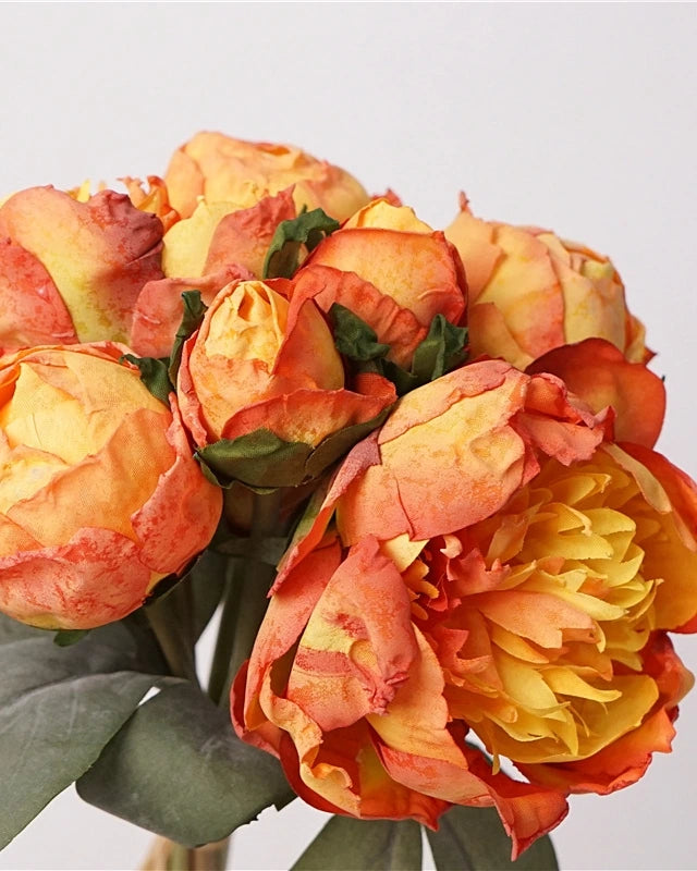 7-Stem Carmine Peony Bouquet - 14"
