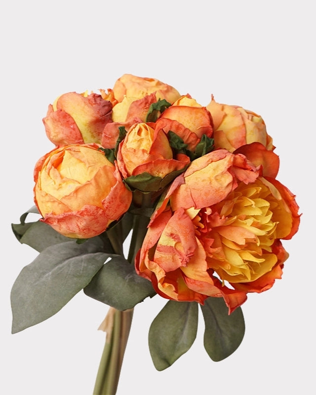 7-Stem Carmine Peony Bouquet - 14"