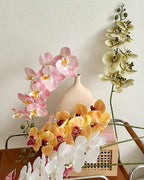 9-Head Faux Film Phalaenopsis Orchid Flower - 38.6"