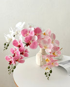 9-Head Faux Film Phalaenopsis Orchid Flower - 38.6"