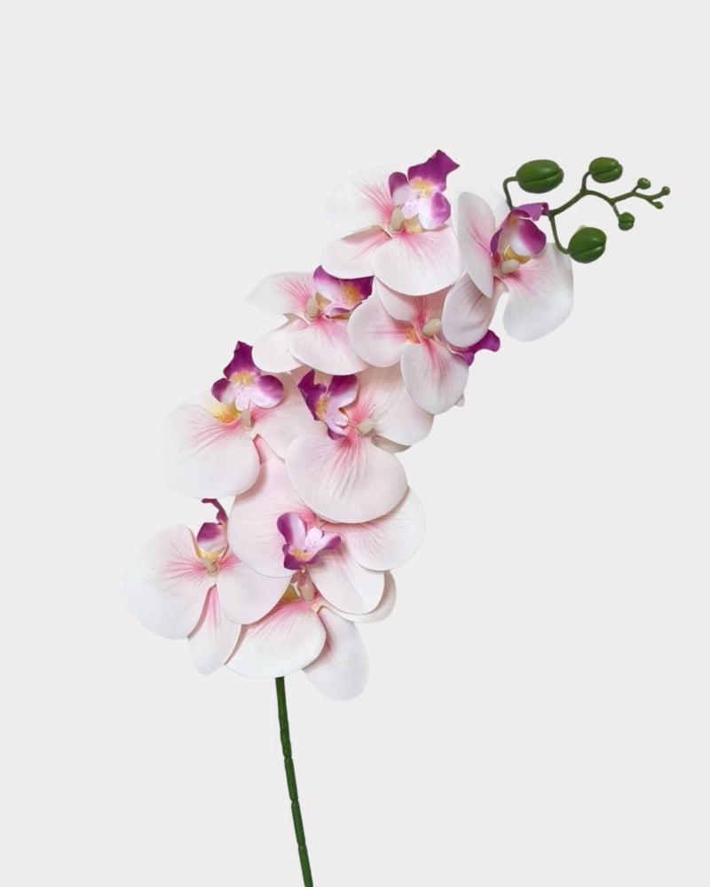 9-Head Faux Film Phalaenopsis Orchid Flower - 38.6"