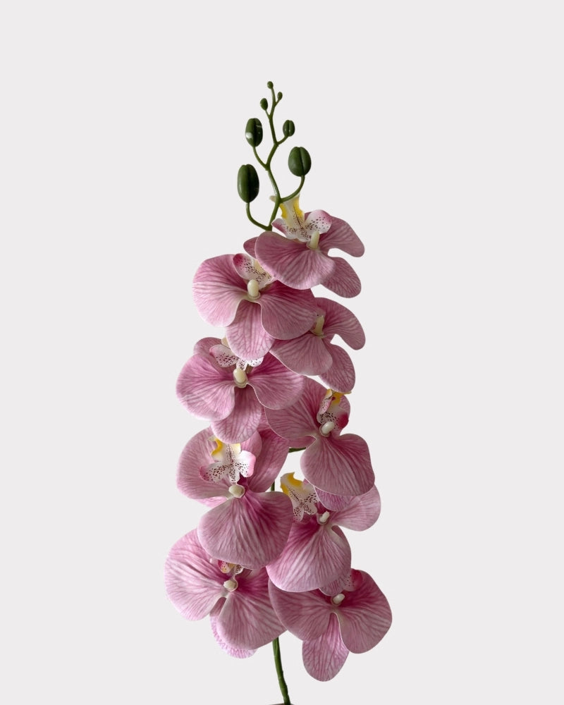 9-Head Faux Film Phalaenopsis Orchid Flower - 38.6"