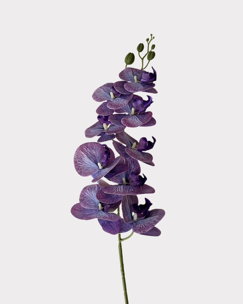 9-Head Faux Film Phalaenopsis Orchid Flower - 38.6"