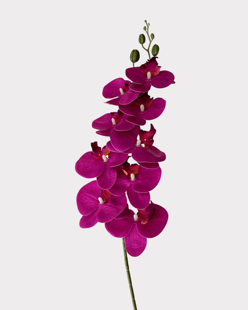 9-Head Faux Film Phalaenopsis Orchid Flower - 38.6"