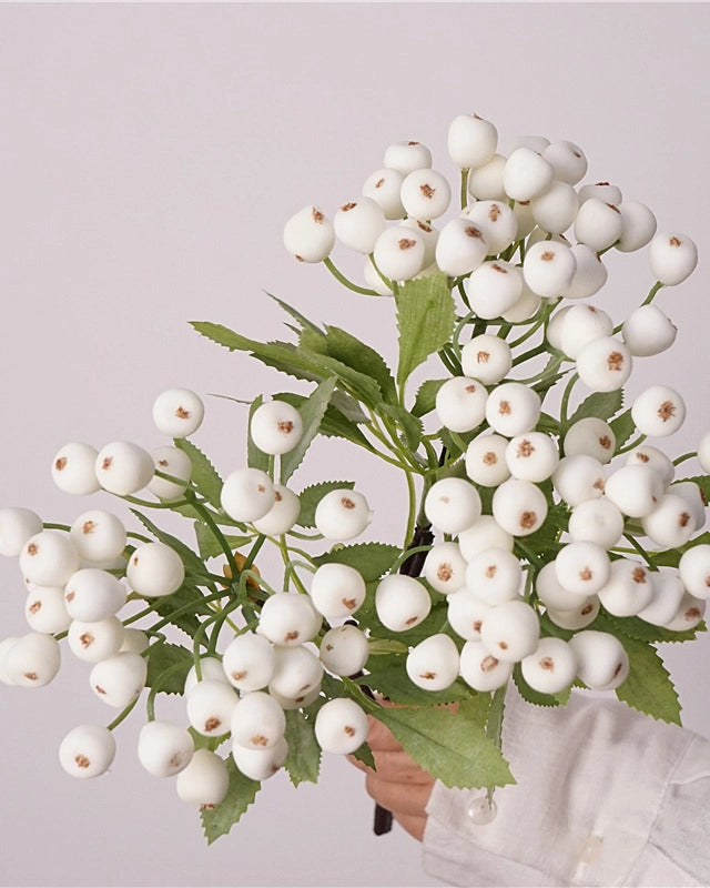 Artificial Blueberry Stem 14"