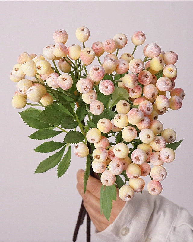 Artificial Blueberry Stem 14"