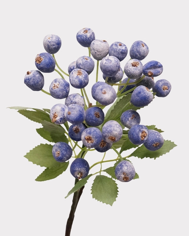 Artificial Blueberry Stem 14"