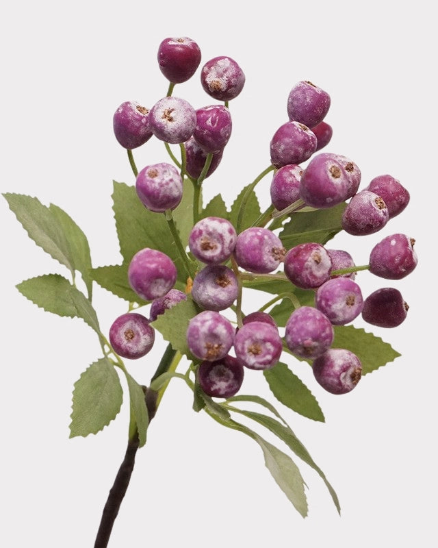 Artificial Blueberry Stem 14"