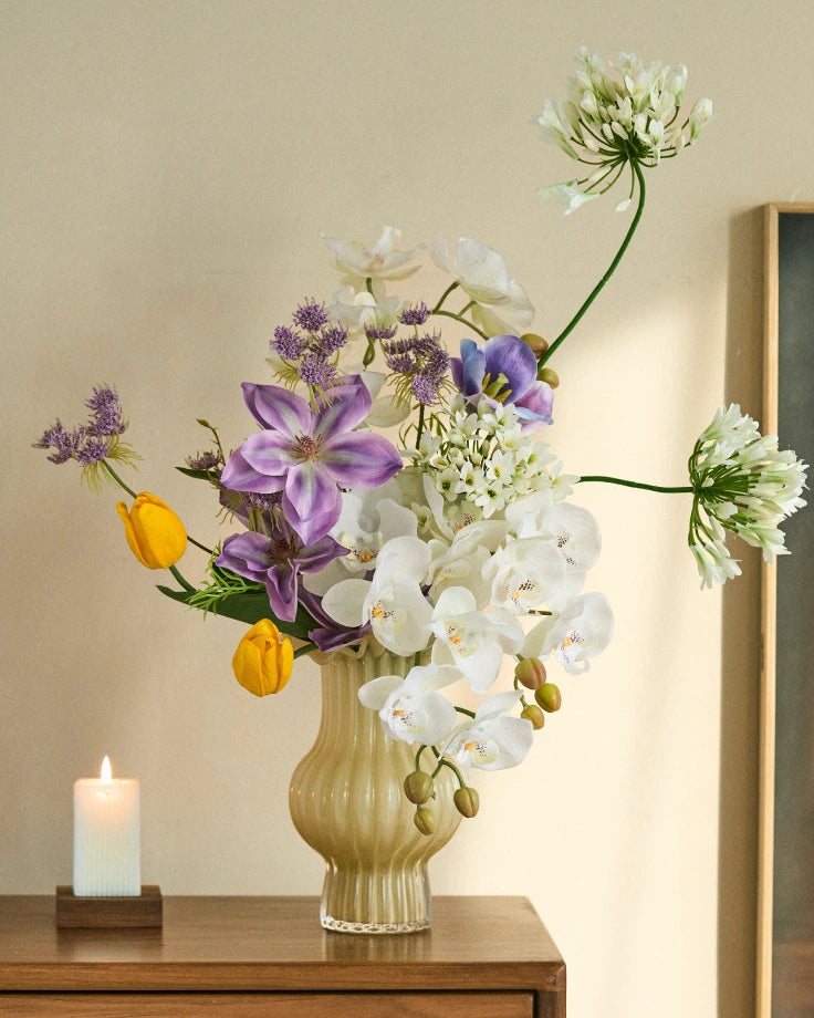 Artificial Clematis Flower Bouquet 23"