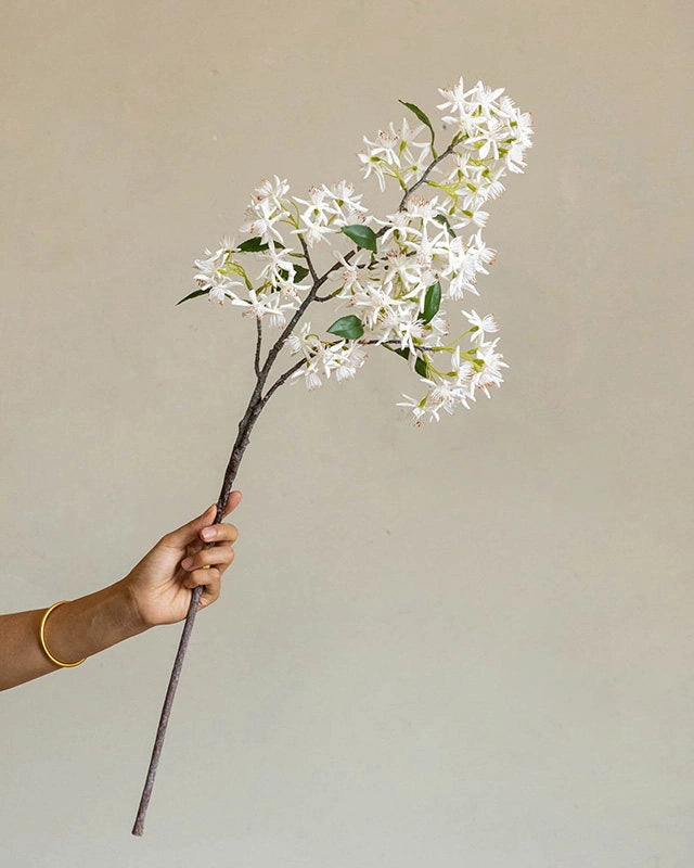 Artificial Double Head Gem Orchid Stem 33"