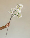 Artificial Double Head Gem Orchid Stem 33"