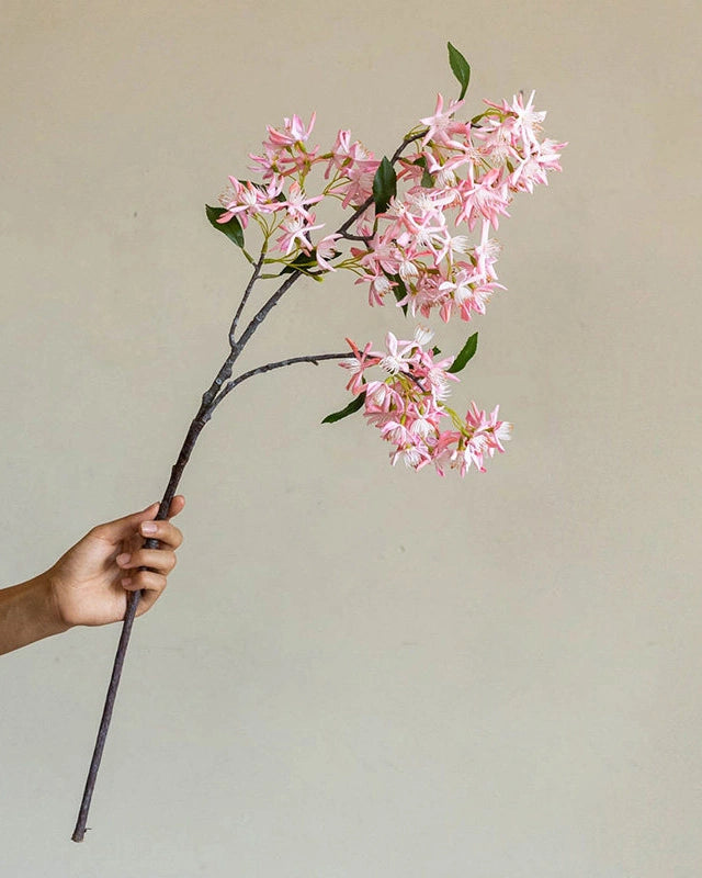 Artificial Double Head Gem Orchid Stem 33"