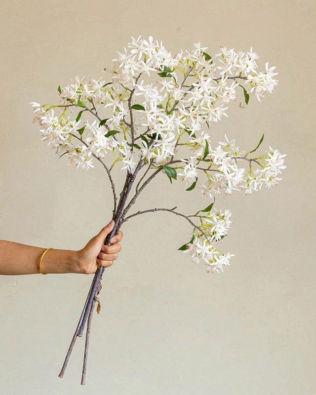 Artificial Double Head Gem Orchid Stem 33"