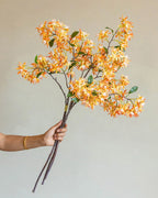 Artificial Double Head Gem Orchid Stem 33"
