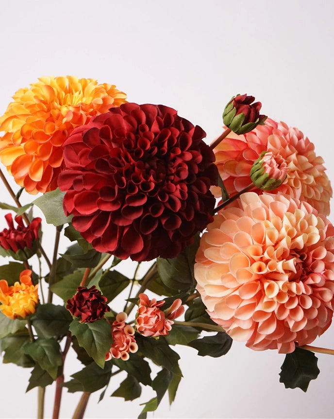 Artificial Full Bloom Lush Dahlia 31"