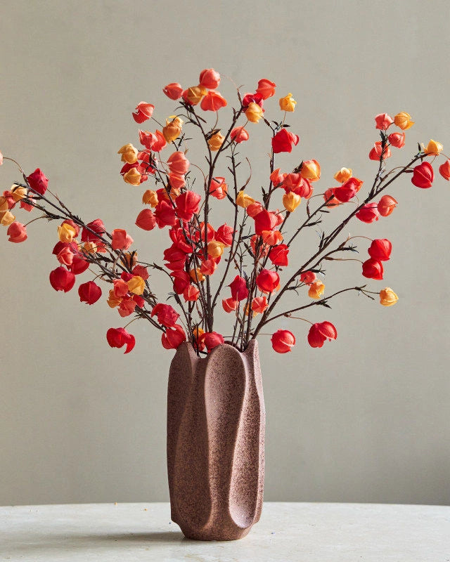 Artificial Gradient Physalis Lantern Berry Stem 30"