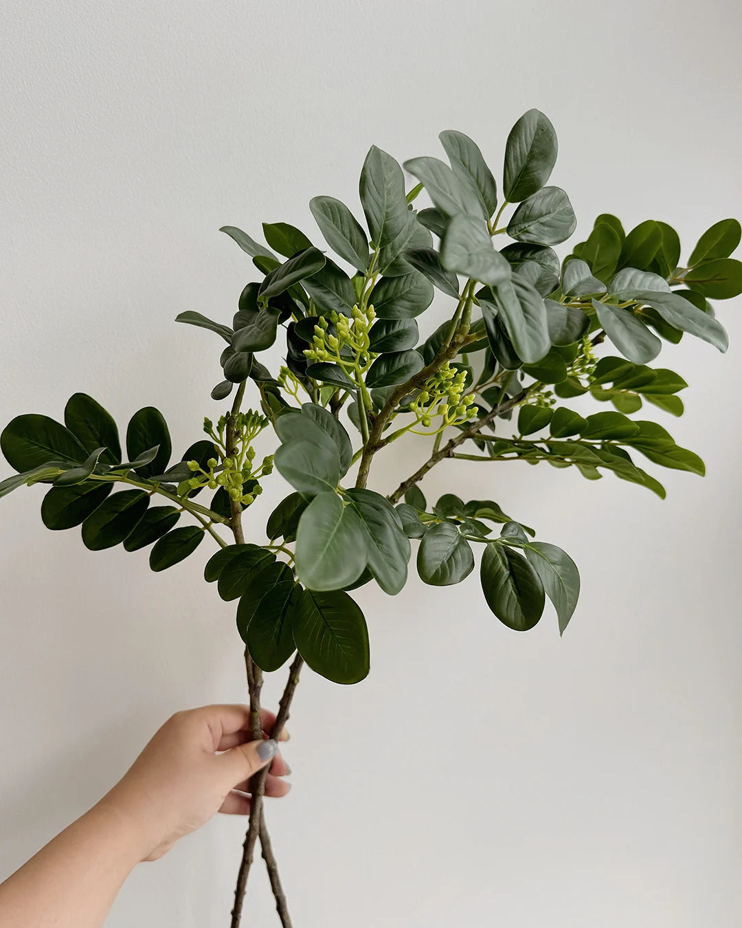 Artificial Snowflake Leaf Stem 27"
