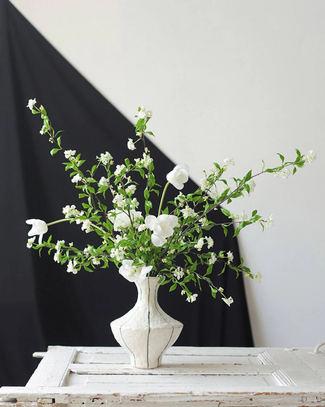 Artificial Spiraea & Tulip Bouquet/Arrangement