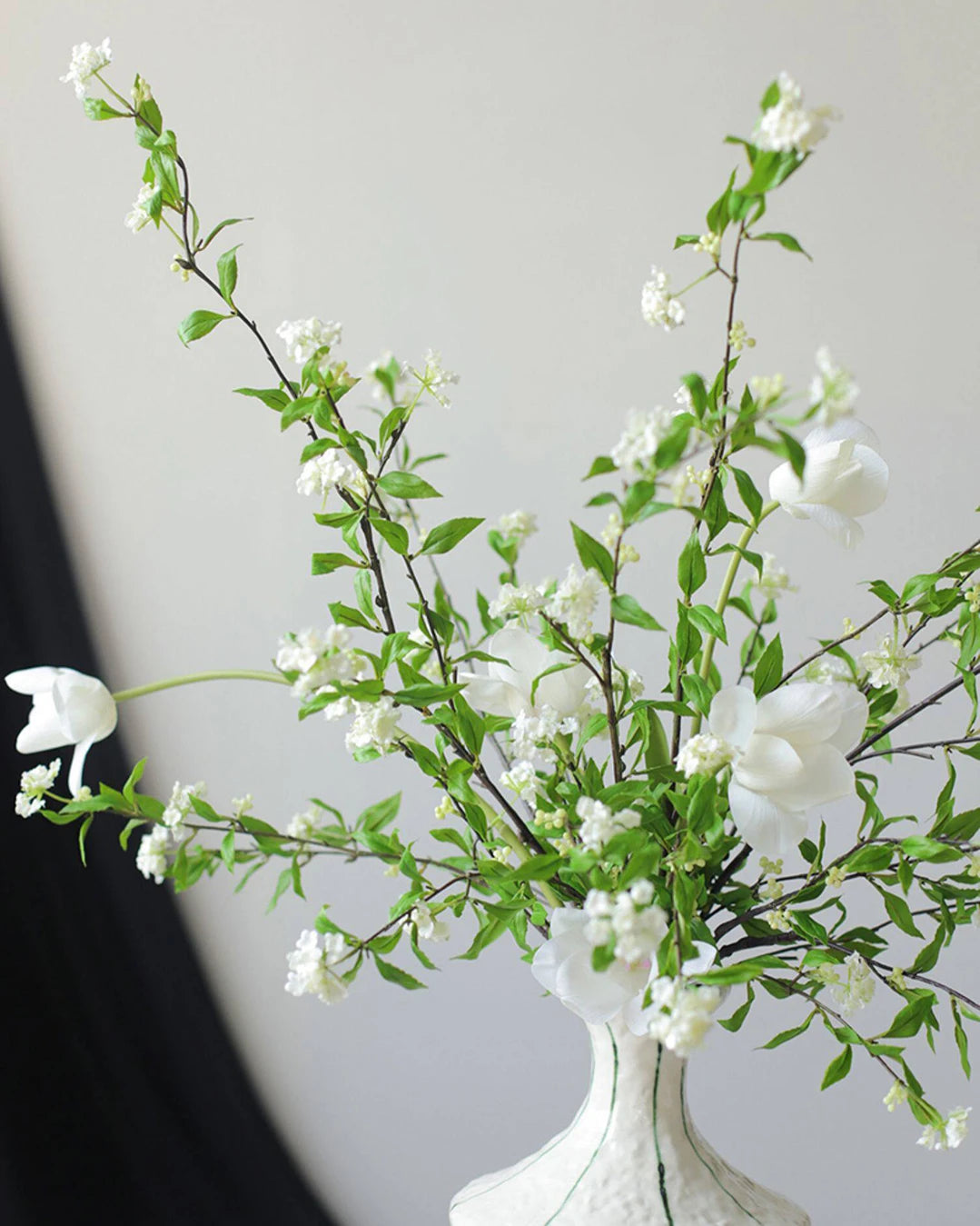 Artificial Spiraea & Tulip Bouquet/Arrangement