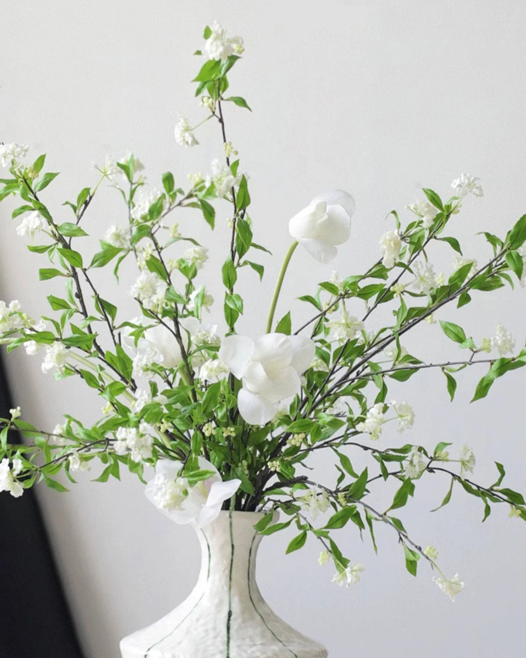 Artificial Spiraea & Tulip Bouquet/Arrangement