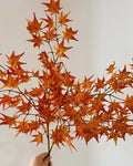 Autumnal Artificial Maple Leaf Stem 27"