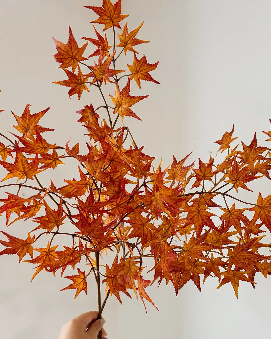 Autumnal Artificial Maple Leaf Stem 27"