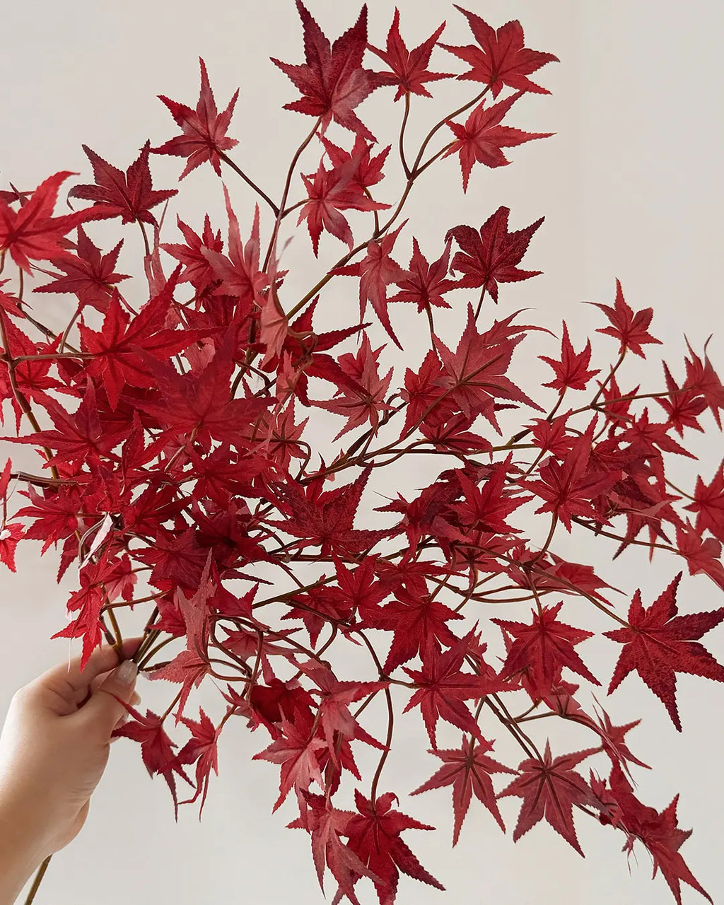 Autumnal Artificial Maple Leaf Stem 27"
