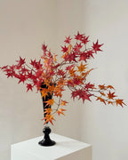 Autumnal Artificial Maple Leaf Stem 27"
