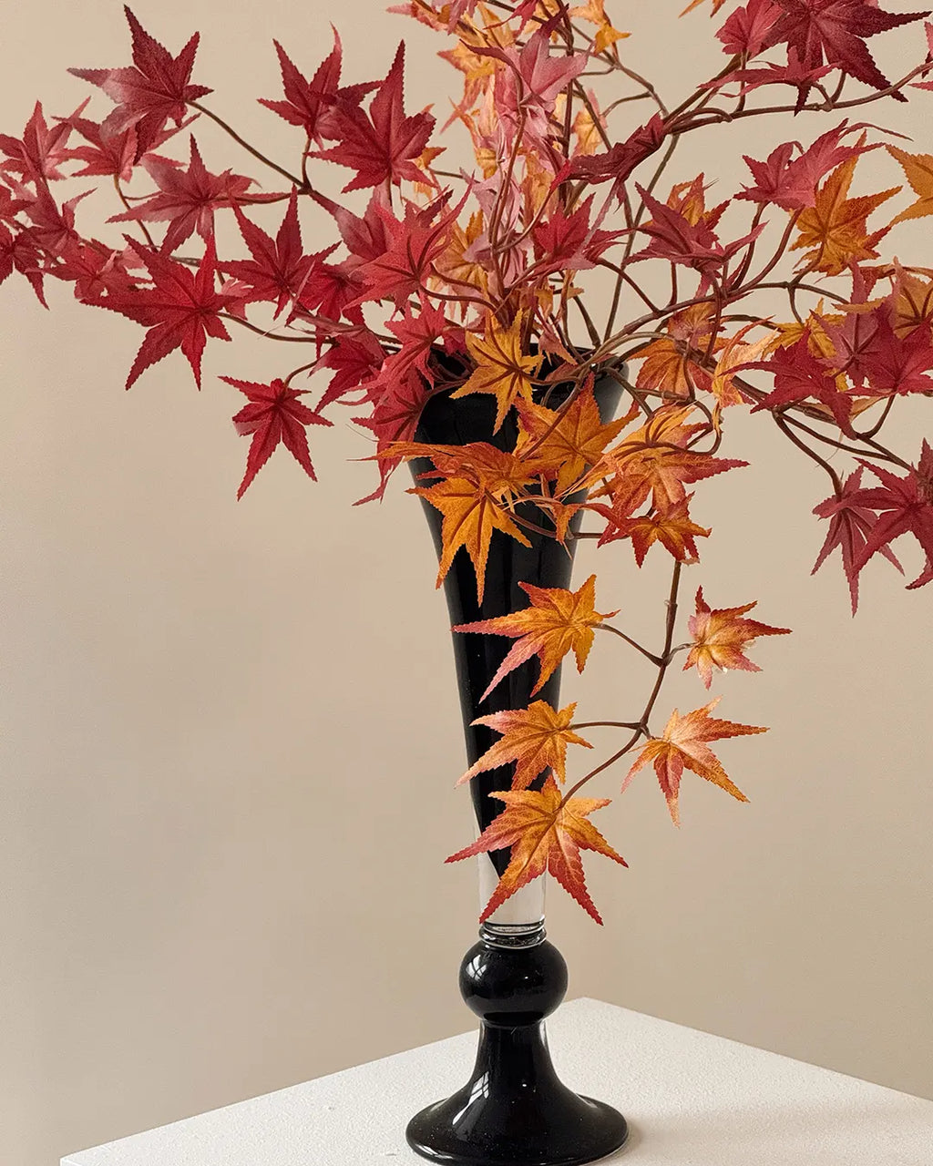 Autumnal Artificial Maple Leaf Stem 27"