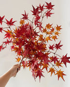 Autumnal Artificial Maple Leaf Stem 27"