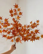 Autumnal Artificial Maple Leaf Stem 27"