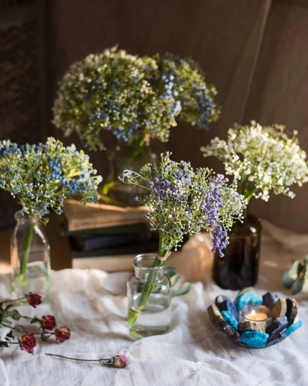 Baby's Breath Faux Flower Bouquet - 11"