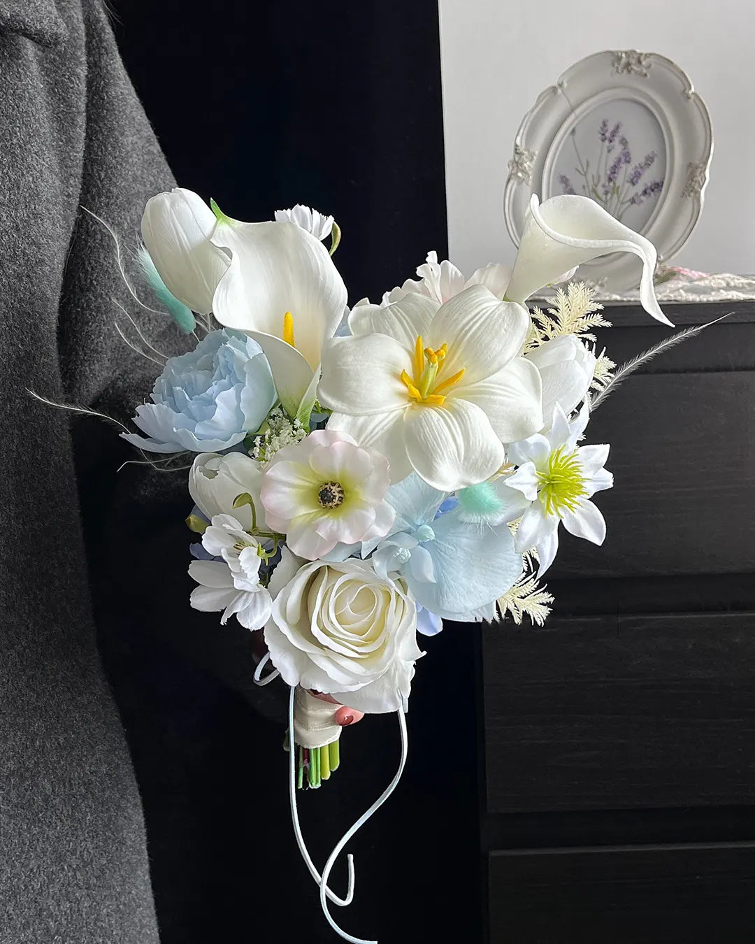 Blue & White Bridal Bouquet