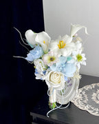 Blue & White Bridal Bouquet
