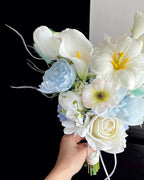 Blue & White Bridal Bouquet
