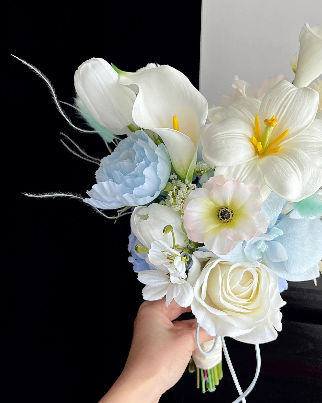 Blue & White Bridal Bouquet