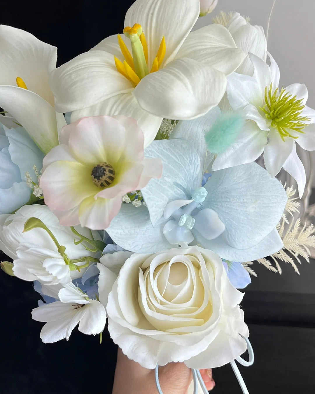 Blue & White Bridal Bouquet